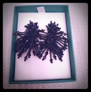 Piper K statement black designer earrings